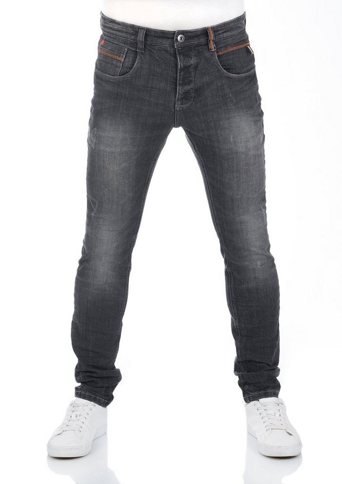 riverso Slim-fit-Jeans Herren Jeanshose RIVCaspar Slim Fit Denim Hose mit Stretch von riverso