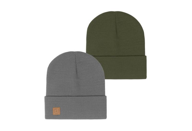 riverso Strickmütze Herren Beanie RIVFabian (2-St) Basic Wintermütze aus 100% Polyacryl von riverso