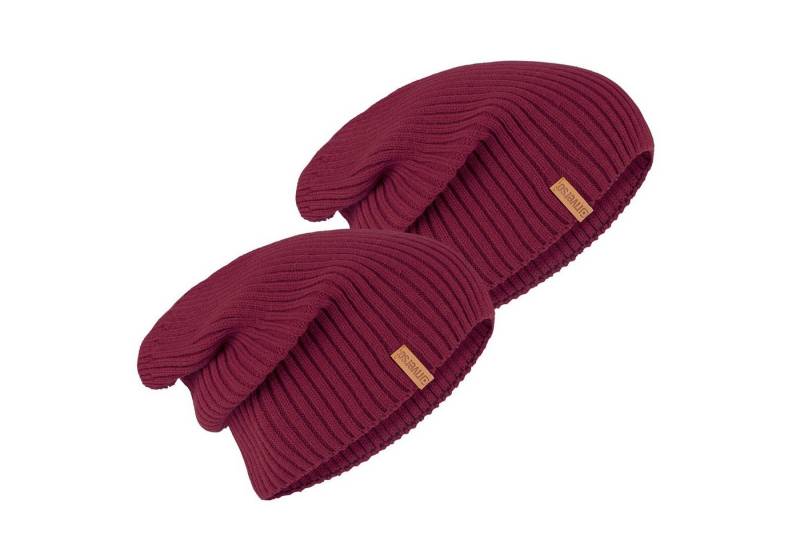 riverso Strickmütze Herren Slouch Beanie RIVSimon (2-St) Basic Wintermütze aus 100% Polyacryl von riverso