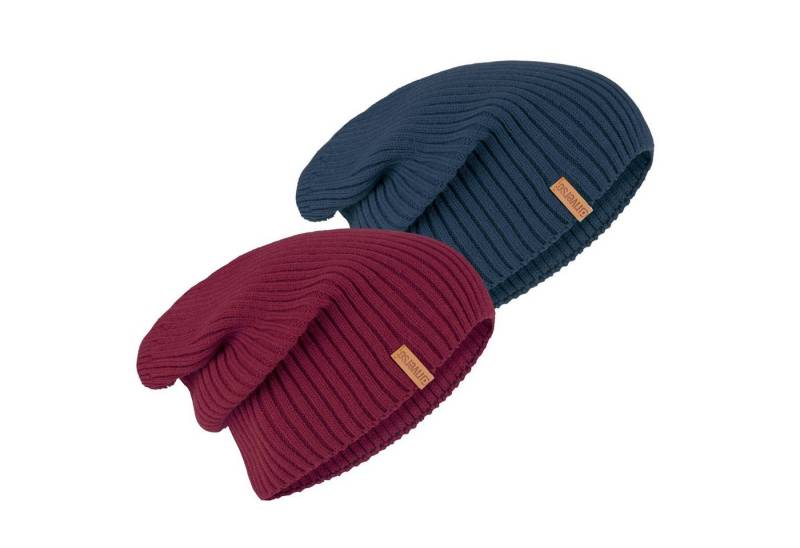 riverso Strickmütze Herren Slouch Beanie RIVSimon (2-St) Basic Wintermütze aus 100% Polyacryl von riverso