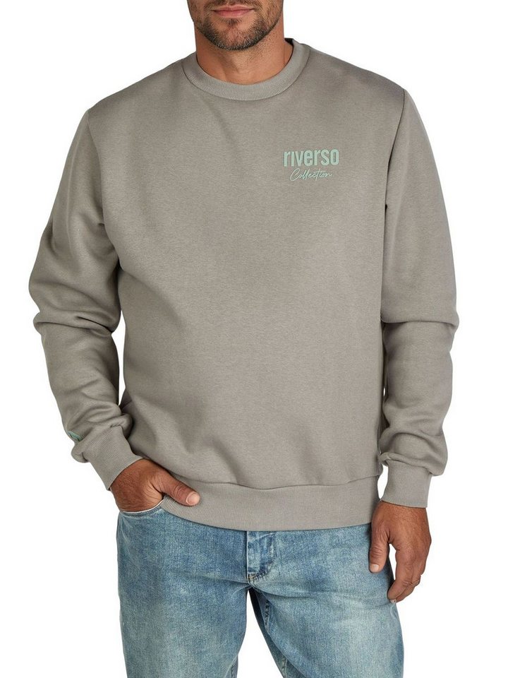 riverso Sweatshirt Herren Pollover RIVJamie Regular Fit Longsleeve Basic Essential von riverso