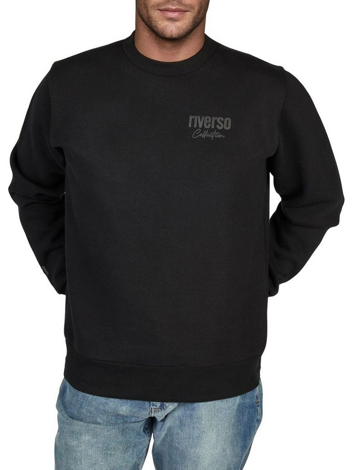 riverso Sweatshirt Herren Pollover RIVJamie Regular Fit Longsleeve Basic Essential von riverso