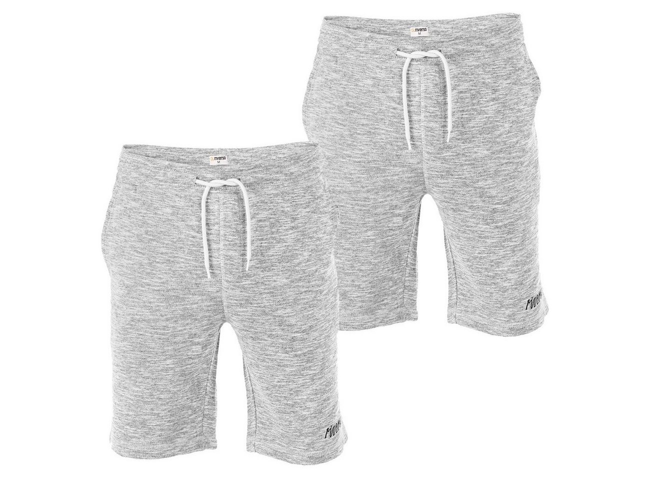 riverso Sweatshorts Herren Shorts RIVMike 2er Pack Regular Fit (Vorteilspack) Bermudashorts aus pflegeleichter Baumwollmischung von riverso