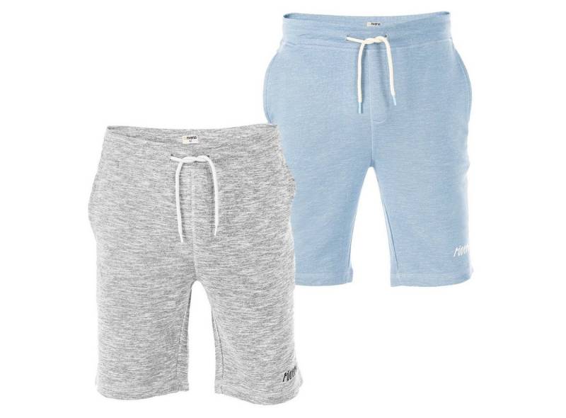 riverso Sweatshorts Herren Shorts RIVMike 2er Pack Regular Fit Bermudashorts aus pflegeleichter Baumwollmischung von riverso