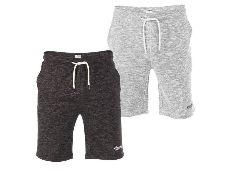 riverso Sweatshorts Herren Shorts RIVMike 2er Pack Regular Fit Bermudashorts aus pflegeleichter Baumwollmischung von riverso