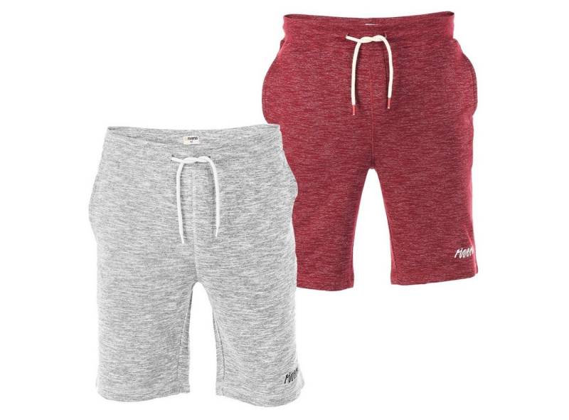 riverso Sweatshorts Herren Shorts RIVMike 2er Pack Regular Fit Bermudashorts aus pflegeleichter Baumwollmischung von riverso