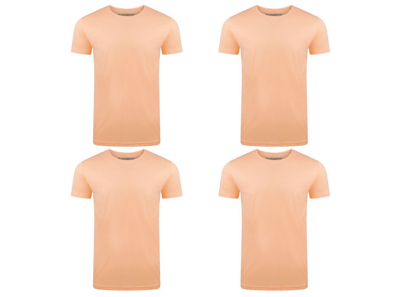 riverso T-Shirt RIVAaron O-Neck 4er Pack (4-tlg) Organic Cotton Bio 100% Baumwolle von riverso