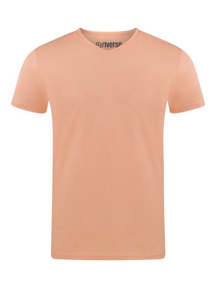 riverso T-Shirt RIVAaron V-Neck (1-tlg) Organic Cotton Bio 100% Baumwolle von riverso