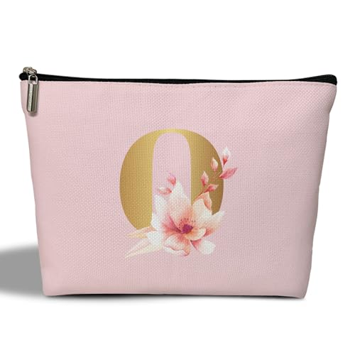 Kosmetiktasche für Damen, personalisierbar, für Jahrestag, Hochzeit, Geschenk für Braut, Brautjungfer, Mutter, Schwester, Tochter, Kosmetiktasche, Monogramm-Reißverschluss, Kulturbeutel, von rizotus