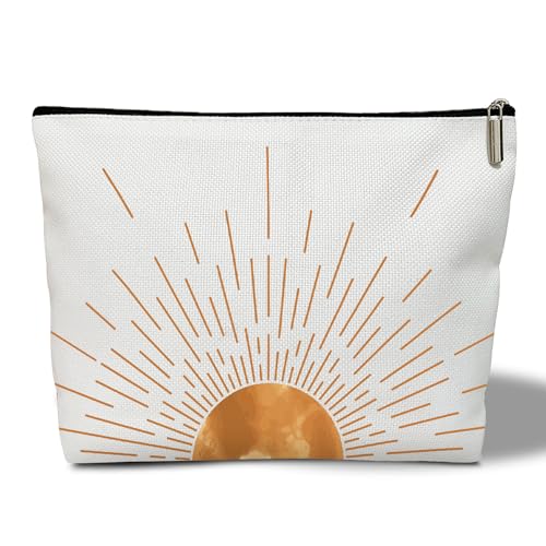 rizotus Make-up-Tasche, Geschenk für Sie, Mädchen, Freund, Frau, Schwester, Tochter, Teenager, Mutter, Boho, Sonnenuntergang, Sonnenschein, Make-up-Tasche, Geldbörse, Sonnenaufgang, Sonnenstrahl, von rizotus