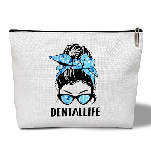 rizotus Make-up-Tasche für Frauen, inspirierendes Geschenk für sie, Frauen, Mädchen, Tochter, Ehefrau, Lehrer, Make-up-Tasche, Kosmetiktasche, Reisezubehör, Dental Life-11 von rizotus