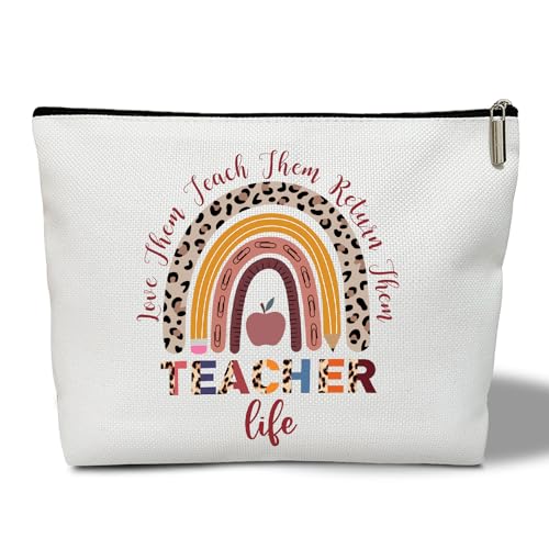 rizotus Make-up-Tasche für Frauen, inspirierendes Geschenk für sie, Frauen, Mädchen, Tochter, Ehefrau, Lehrer, Make-up-Tasche, Kosmetiktasche, Reisezubehör, Lehrer-21 von rizotus