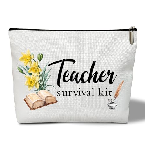 rizotus Make-up-Tasche für Frauen, inspirierendes Geschenk für sie, Frauen, Mädchen, Tochter, Ehefrau, Lehrer, Make-up-Tasche, Kosmetiktasche, Reisezubehör, Lehrer-Überlebens-Set 22 von rizotus