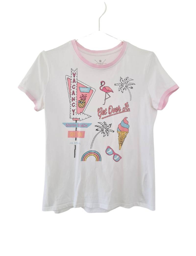 90S Vintage Niedliche Primadonna Mädchen T-Shirt Get Over It Flamingo Eis Regenbogen Sonnenbrille Motel Tumblr Ästhetik Indie Pop; Größe Xs von roadtojoyvintage