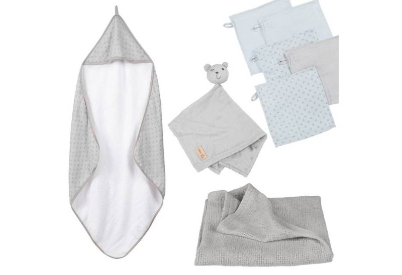 roba® Neugeborenen-Geschenkset Lil Planet Handtuch, Waschlappen, Schmusetuch & Decke von roba®