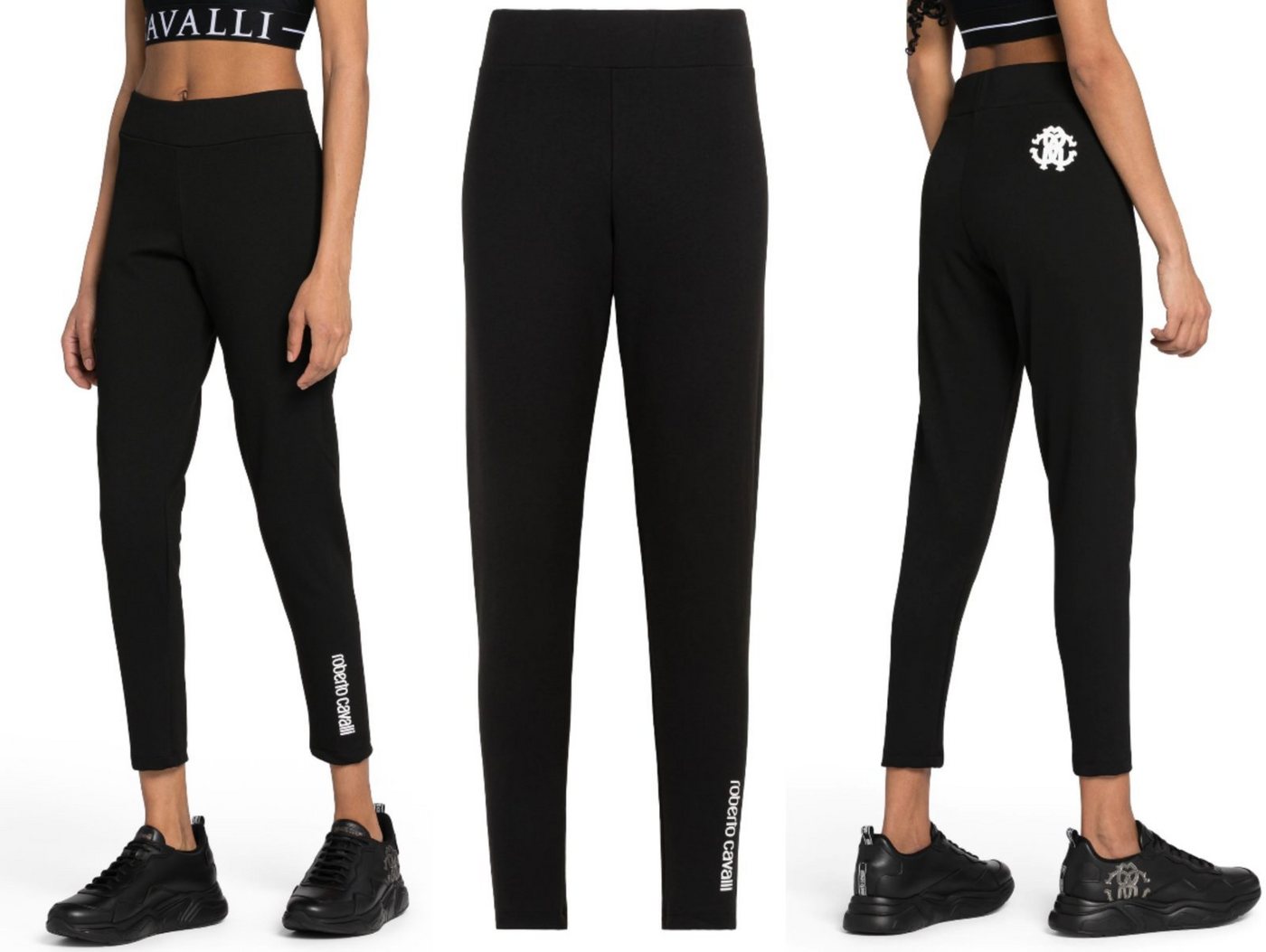 roberto cavalli Leggings ROBERTO CAVALLI FIRENZE LOGO LEGGINGS JEGGINGS GUMMIBAND PANTS JOGGING von roberto cavalli