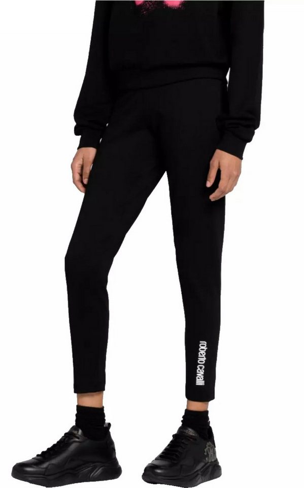 roberto cavalli Leggings Firenze Damen Jeggings Gummiband Sport Hose Bodycon-Passform, Monogramm, Hommage an die 80e Aerobic-Ära von roberto cavalli