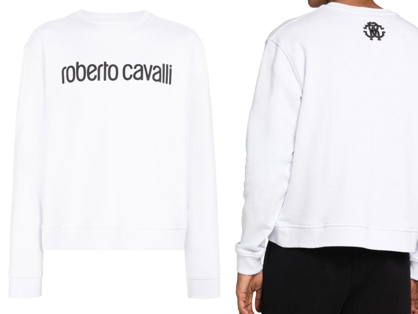 roberto cavalli Sweatshirt ROBERTO CAVALLI FIRENZE LOGO SWEAT SWEATER SWEATSHIRT JUMPER PULLOVER von roberto cavalli