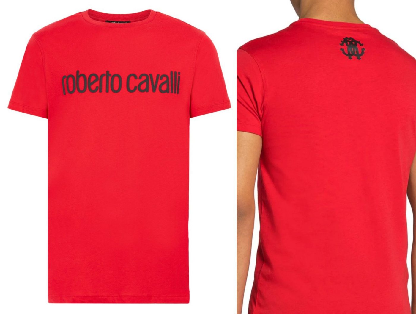 roberto cavalli T-Shirt ROBERTO CAVALLI FIRENZE LOGO PRINT LUXURY CREW NECK T-SHIRT RETRO SHIR von roberto cavalli