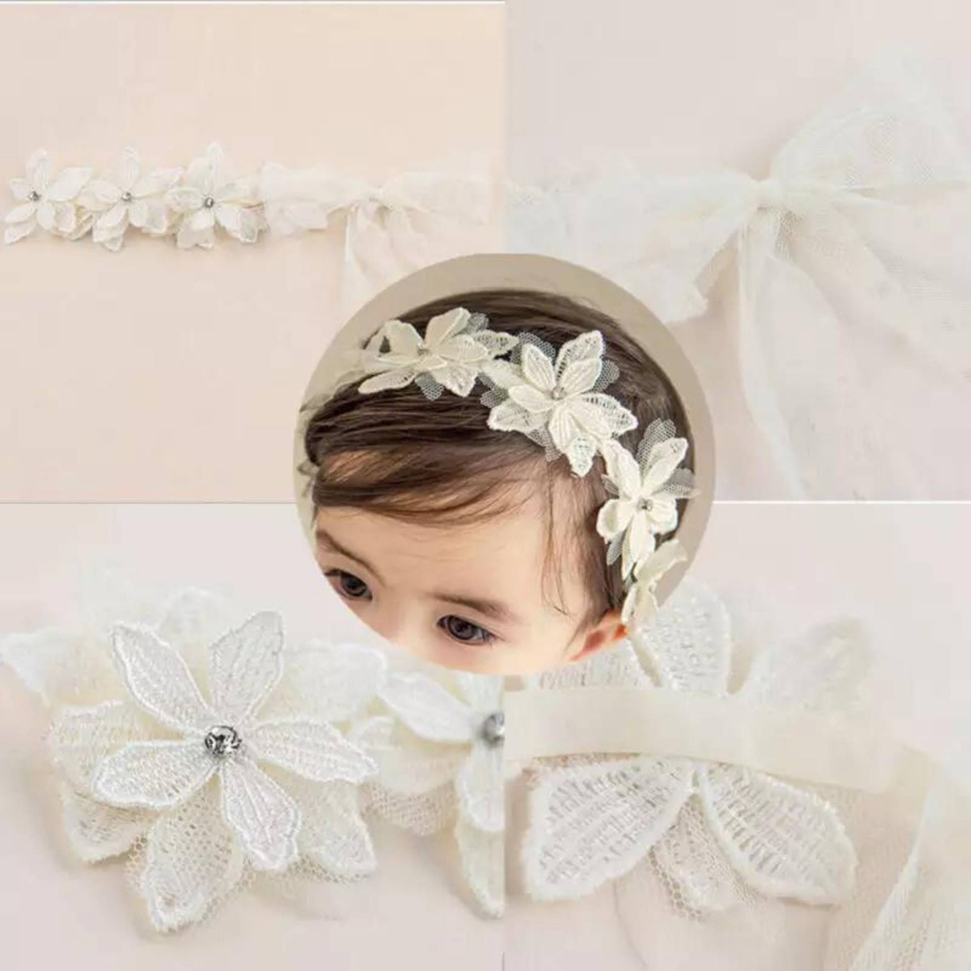 Mädchen Blumen Stirnband, Weiße Blume Rosa Baby Hochzeit Stirnbänder, Stirnbänder von rocabows