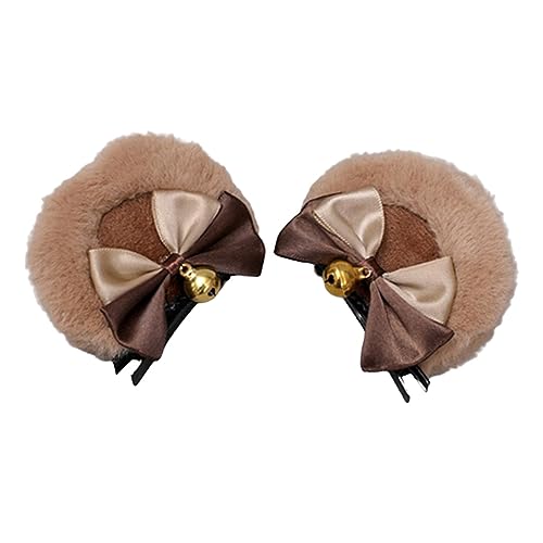 rockible 2 Stück Cartoon Tierohren Haarspangen Bärenohren Haarspange Anime Cosplay Lolita Haarspange, BRAUN von rockible