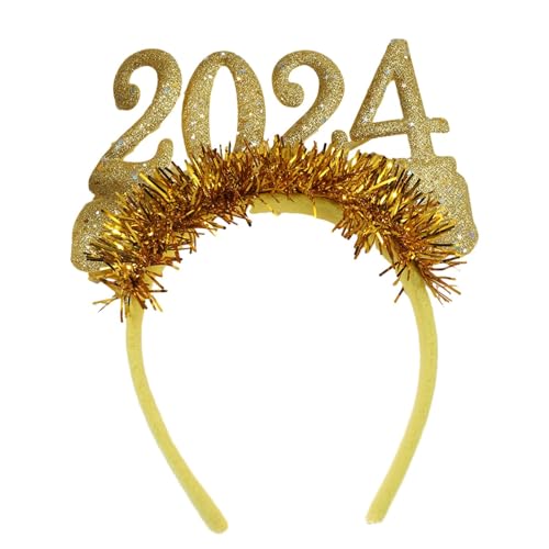 rockible 2024 Elegantes Haarband für das neue Jahr - Glitzernde Pailletten und stilvolles Design, Gelb von rockible