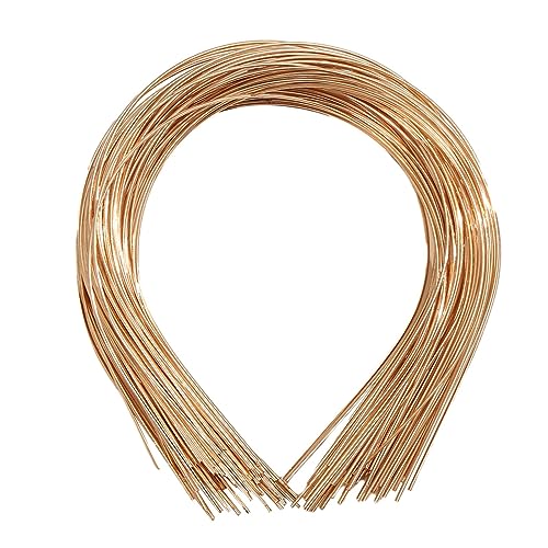 rockible 50 Stück Schlichte Metall Stirnbänder Zum Basteln, Stirnband Rahmen, Haarspangen, 1,2 Mm Breite, Haarreifen, Bulk Haarband, Leere Stirnbänder, Dünnes, Gold von rockible