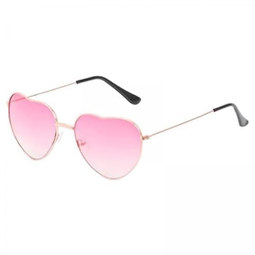 rockible 6x Damen Herzsonnenbrille in Modischem Metallrahmen 400 Schutz von rockible