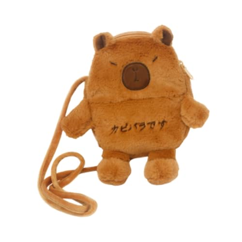 rockible Capybara Crossbody Beutel Handtasche Neuheit Capybara Bag Travel Tasche Plüsch Rucksack lustiger Rucksack für Rucksackcamping von rockible