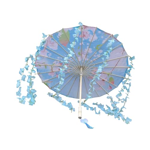 rockible Chinesischer Regenschirm Aus Geöltem Papier, 81,3 cm, Orientalischer Sonnenschirm Aus Ölpapier für Hochzeitsfeiern, Hellrosa Und Blau rockible Chinesischer Regenschirm Aus Geöltem Papier, 81,3 cm, Orientalischer Sonnenschirm Aus Ölpapier für Hochzeitsfeiern, Hellrosa Und Blau von rockible