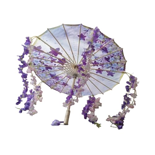 rockible Chinesischer Regenschirm Aus Geöltem Papier, 81,3 cm, Orientalischer Sonnenschirm Aus Ölpapier für Hochzeitsfeiern, Lila Und Rosa rockible Chinesischer Regenschirm Aus Geöltem Papier, 81,3 cm, Orientalischer Sonnenschirm Aus Ölpapier für Hochzeitsfeiern, Lila Und Rosa von rockible