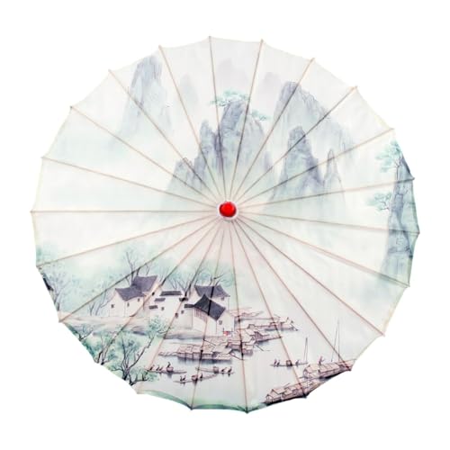 rockible Chinesischer Regenschirm aus geöltem Papier, Sonnenschirm für Kinderpartys, Cosplay, Hochzeitstanz, Style E rockible Chinesischer Regenschirm aus geöltem Papier, Sonnenschirm für Kinderpartys, Cosplay, Hochzeitstanz, Style E von rockible