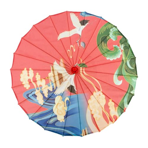 rockible Chinesischer Regenschirm aus geöltem Papier, handgefertigt, orientalischer Sonnenschirm für Kinderparty-Geschenke, Style E von rockible