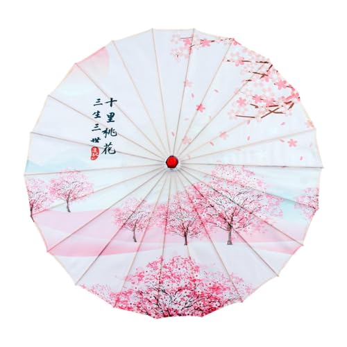 rockible Chinesischer Regenschirm aus geöltem Papier, japanischer Regenschirm für Cosplay, Frauen, Geschenk-Requisiten, Style A rockible Chinesischer Regenschirm aus geöltem Papier, japanischer Regenschirm für Cosplay, Frauen, Geschenk-Requisiten, Style A von rockible