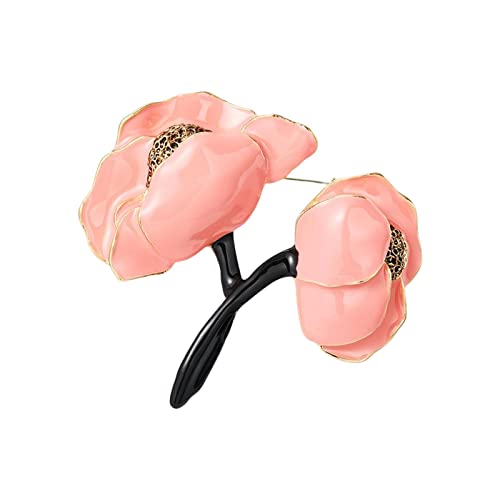 rockible Damen Pfingstrose Emaille Brosche - Elegante Modeaccessoires, ROSA von rockible