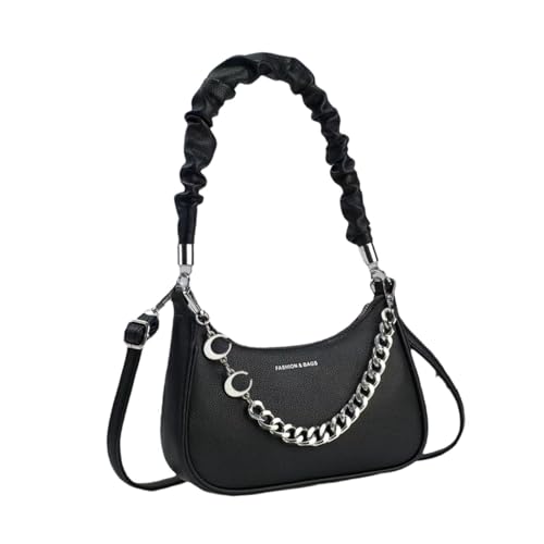 rockible Damen Umhängetasche, lässige Umhängetasche, Handtasche für Reisen, Urlaub, Shopping, Sommer, Schwarz von rockible