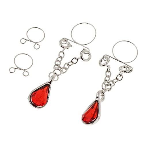 rockible Elegante Damen Nippele - Modischer Körperschmuck, Rot von rockible