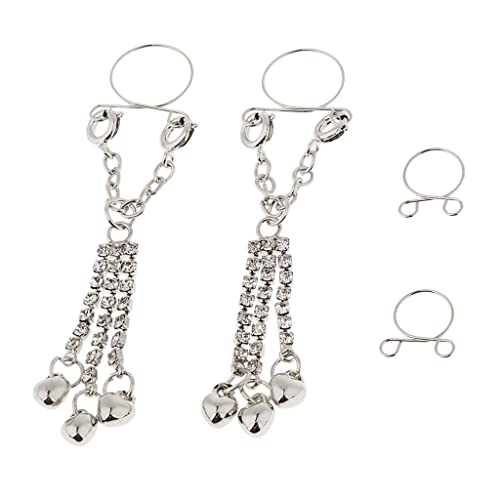 rockible Elegante Damen Nippele - Modischer Körperschmuck, Silver Bell von rockible