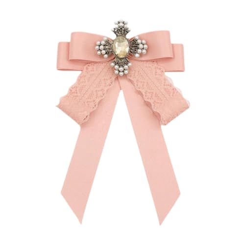 rockible Fliege Band Brosche Frauen Krawatte Vorgebundene Schleife Dekoration Mode Damen Bowknot Hemd Krawatte Pin für Bluse DIY, Rosa von rockible