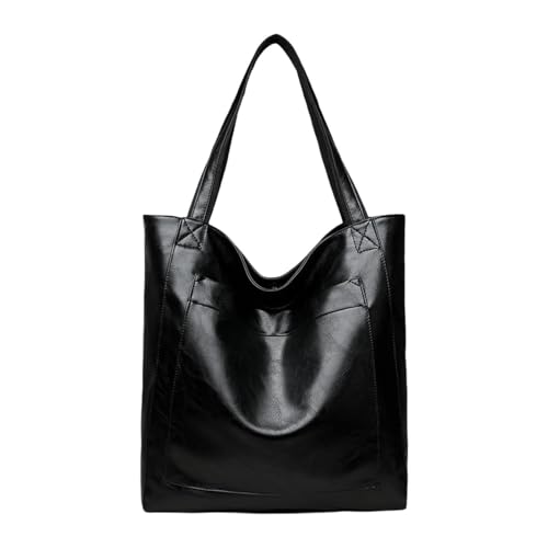 rockible Frauen Schulter Tasche Elegante Taschen Handtasche für Arbeit Einkaufen Pendeln im Freien, Schwarz von rockible