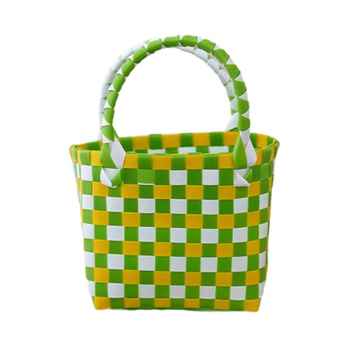 rockible Gewebte Handtasche, große Kapazität, Tragetasche für Urlaub, Pendeln, Dating, Einkaufen, Hellgrün rockible Gewebte Handtasche, große Kapazität, Tragetasche für Urlaub, Pendeln, Dating, Einkaufen, Hellgrün von rockible