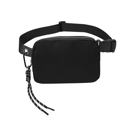 rockible Gürteltasche für Damen und Herren, Umhängetasche, Gürteltasche, Hüfttasche, Schultertasche für Radfahren, Wandern, Training, SCHWARZ von rockible