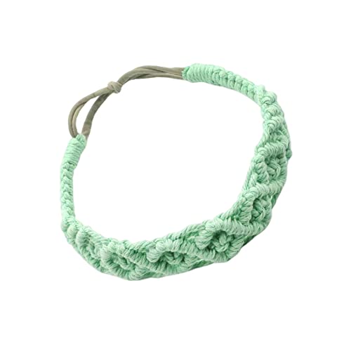 rockible Handgefertigtes Baumwollseil Stirnband, Vintage Haaraccessoire für Frauen, Minzgrün von rockible