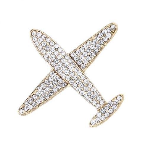 rockible Herren Flugzeug Brosche Kragen Pin Set - Elegantes Schmuckstück für Männer, 2 Stk von rockible