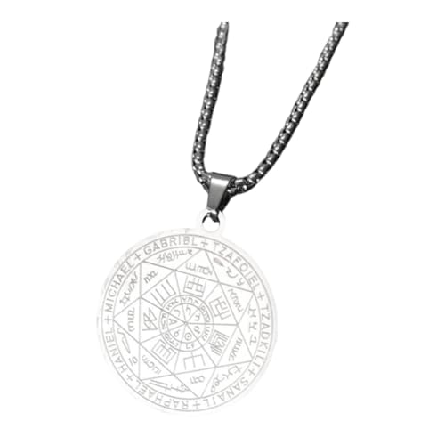 rockible Herren-Halskette mit Anhänger, Pulloverkette, Trendige Halskette im antiken Stil, modische Halskette mit 7 -Anhänger für und Gothic, Silber rockible Herren-Halskette mit Anhänger, Pulloverkette, Trendige Halskette im antiken Stil, modische Halskette mit 7 -Anhänger für und Gothic, Silber von rockible