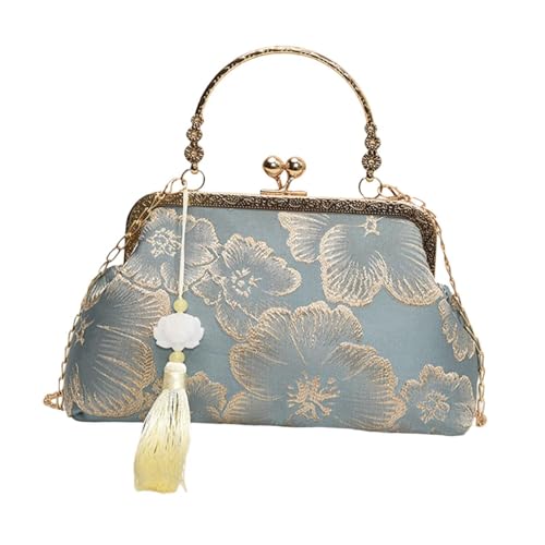 rockible Kiss Lock Crossbody Geldbörse Clutch Abendhandtasche Damen Retro Stil Handtasche von rockible