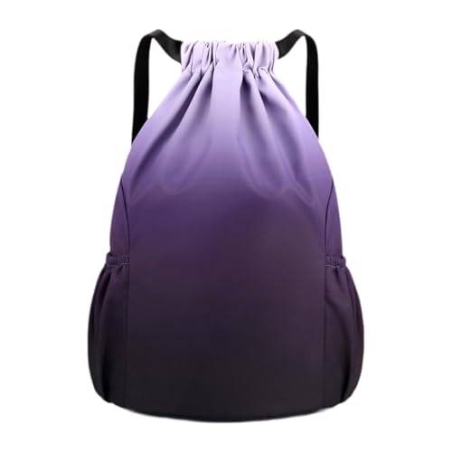 rockible Kordelzug-Rucksack, Nylon, Basketballtasche, Sport, wasserabweisend, String Bag für Fußball, Basketball, Grau von rockible