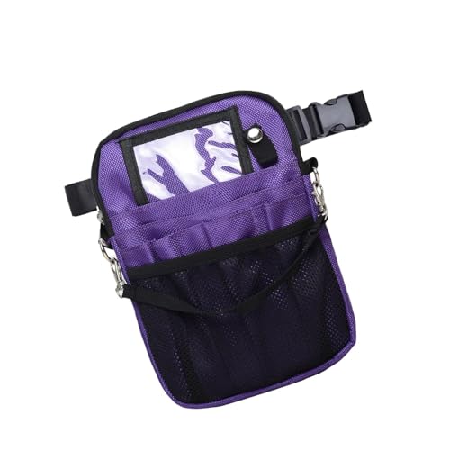 rockible Krankenschwester-Gürteltasche, Krankenschwester-Werkzeug-Gürteltasche, mehrere Fächer, Utility-Hüfttasche, Stilltasche, Krankenschwester-Hüfttasche, Violett von rockible