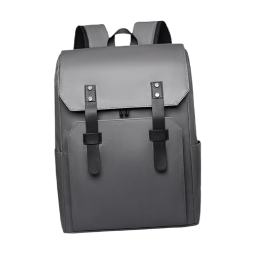 rockible Laptop-Rucksack mit Mehreren Taschen, Business-Rucksack für Herren zum Camping, Wandern, Grau von rockible