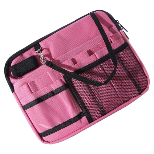 rockible Pflegetasche mit Mehreren Fächern, Ausrüstungstasche, Pflege-Organizer, Gürtel, Pflege-Werkzeugtasche, Krankenschwestertasche, Hüfttasche für, Rosa von rockible